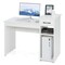White Computer Desk PC Laptop Table with Drawer and 2-Tier Storage Shelf